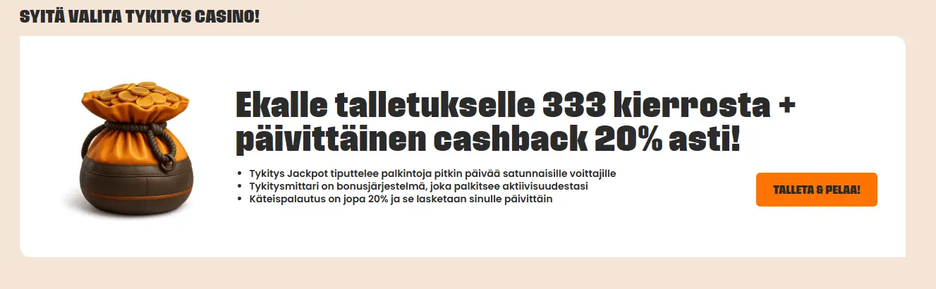 tykitys casino bonus